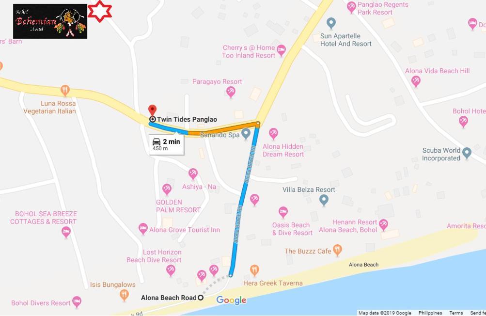 Bohemian Bohol Hostel Panglao Dış mekan fotoğraf